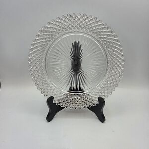 Vintage Anchor Hocking Miss America Clear 8.5" Plate